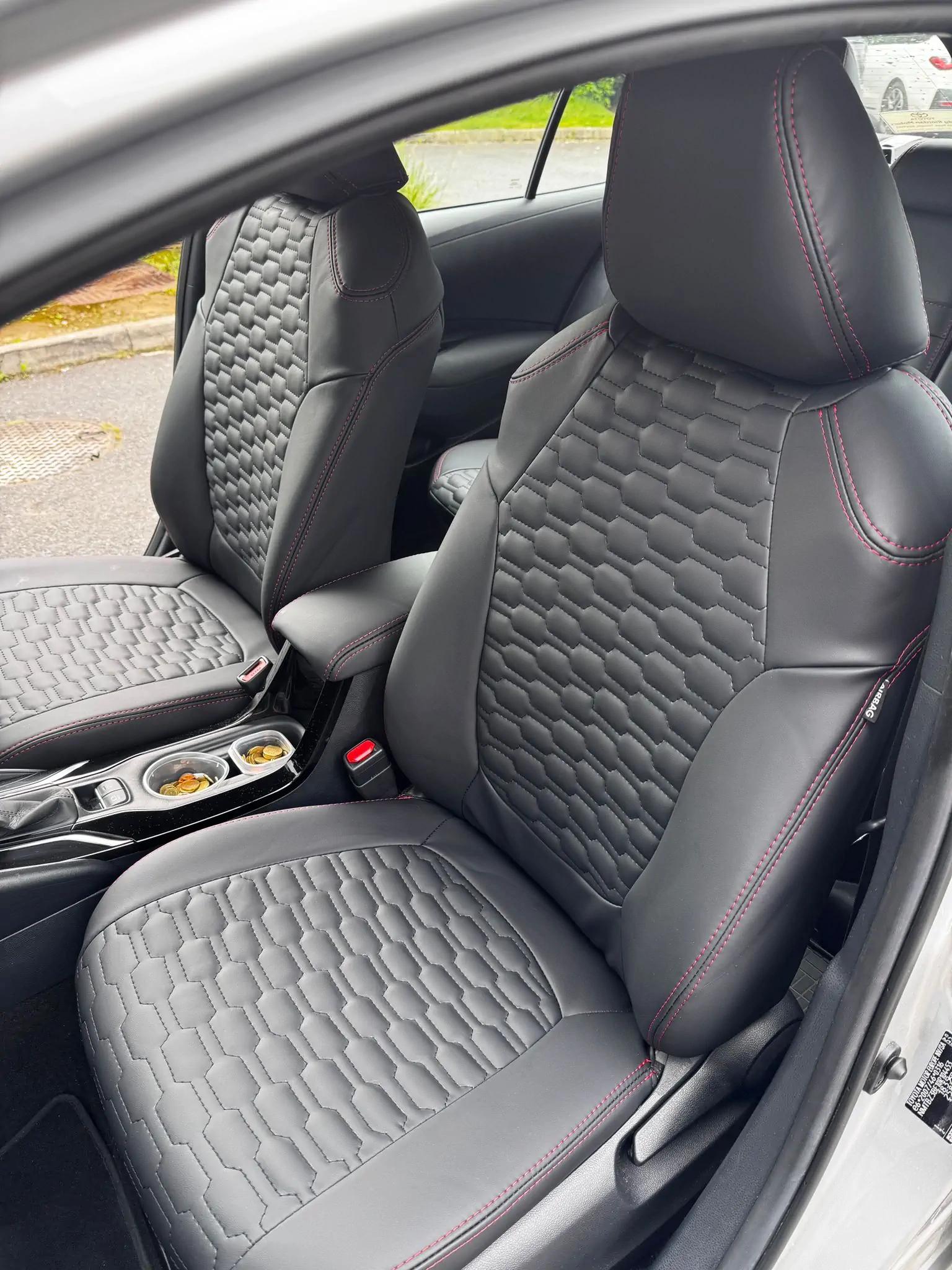 Honeycomb embossed seat covers